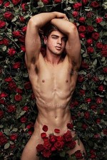 Male Model Photo Print Muscular Handsome Jock Shirtless Hunk Abs -NN264