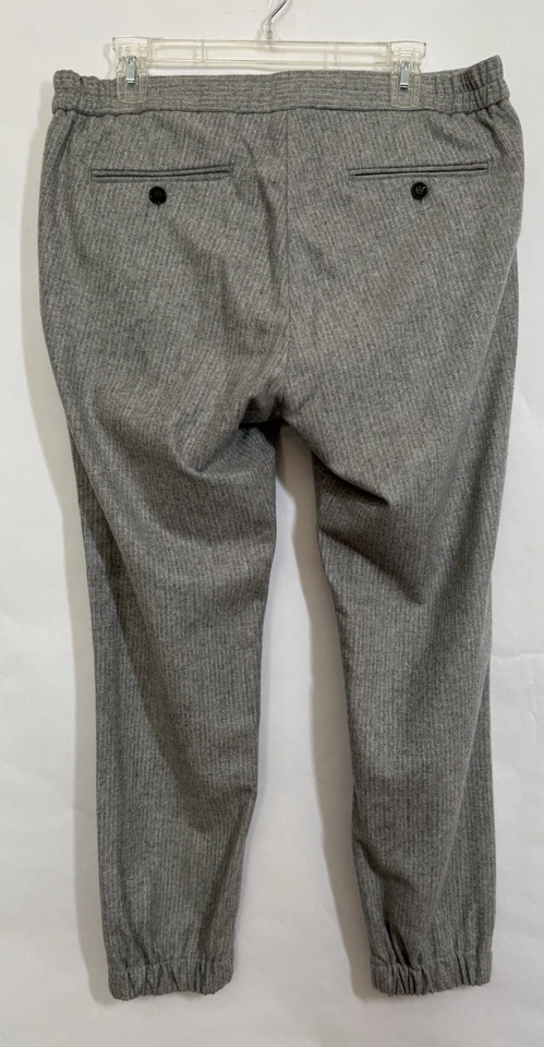 Peter Millar Corona Artesanal Para Hombres L Lana Gris Británico Prendedor A Rayas Downing Jogger Foto 2 de 4