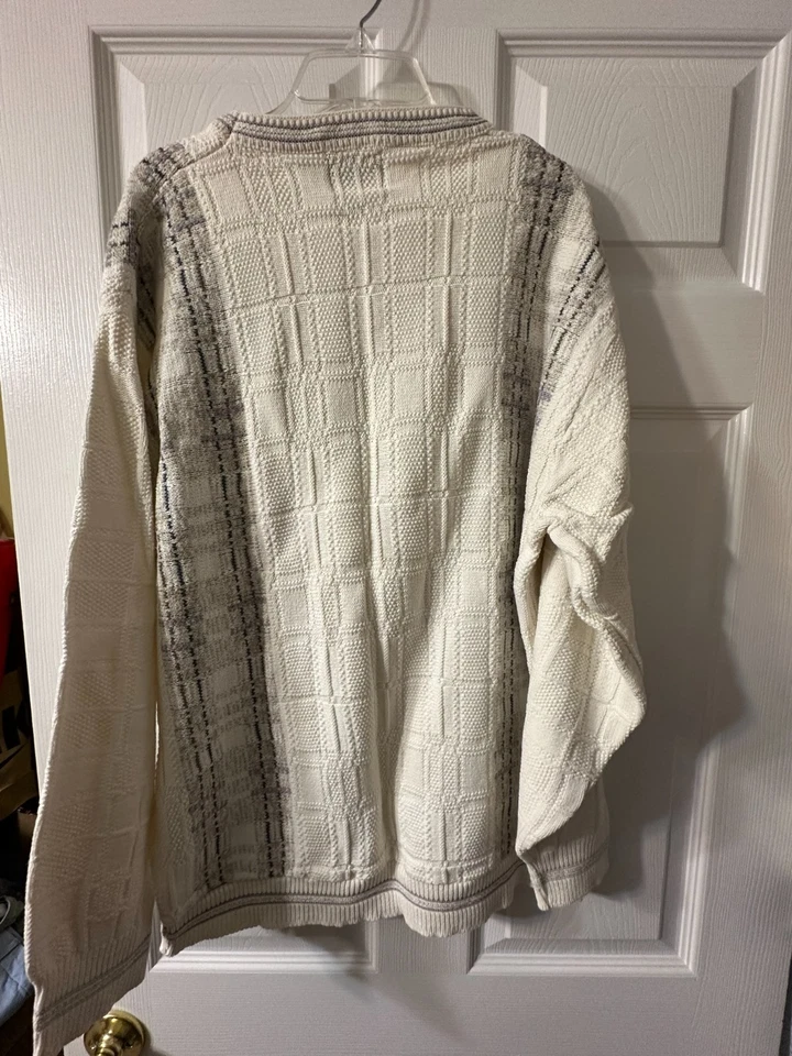 Suéter de golf vintage tejido con eslabones de ciprés para hombre XL manga larga Foto 3 de 3