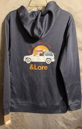 &Lore Hoodie Jacket w/Dogs In SUV Logo Size Medium New image 8