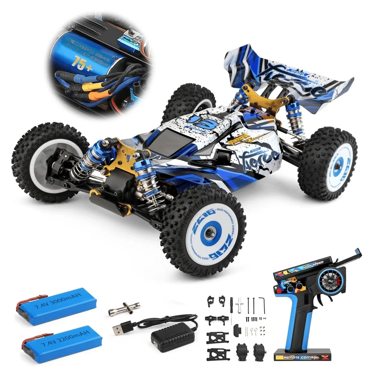 WLtoys Off-Road 4WD 4WD/2WD Hobby RC Car, Truck & Motorcycle