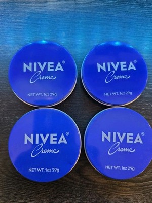 4 Pack Nivea Moisturizing Skin Cream Travel Size for Hand Body Face, 1 oz