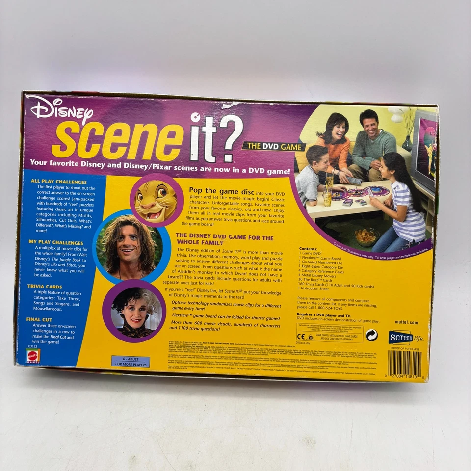 Disney Scene It DVD Game COMPLETE ScreenLife 2004 Pixar Movies Trivia - Image 2 of 4