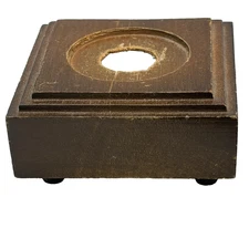 Vintage Wood Lighted Display Box Rustic Stand for Glass, Minerals, Spheres Works