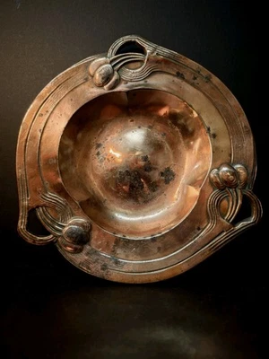 Jugendstil Kupfer Teller um 1900 - Bild 1 von 4