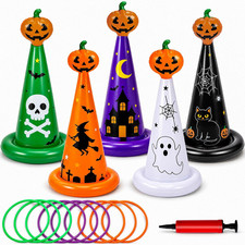 Halloween Ring Toss Game for Kids, Inflatable Halloween Party Games