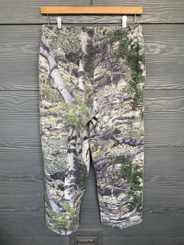 Vintage Mossy Oak Baggy Camo Sweatpants Size Large Camouflage Sweats Y2K Pants - Picture 4 of 8