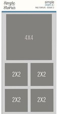 Simple Stories Simple Pages Page Template- 1 1-4"X4"  4-2"X2"