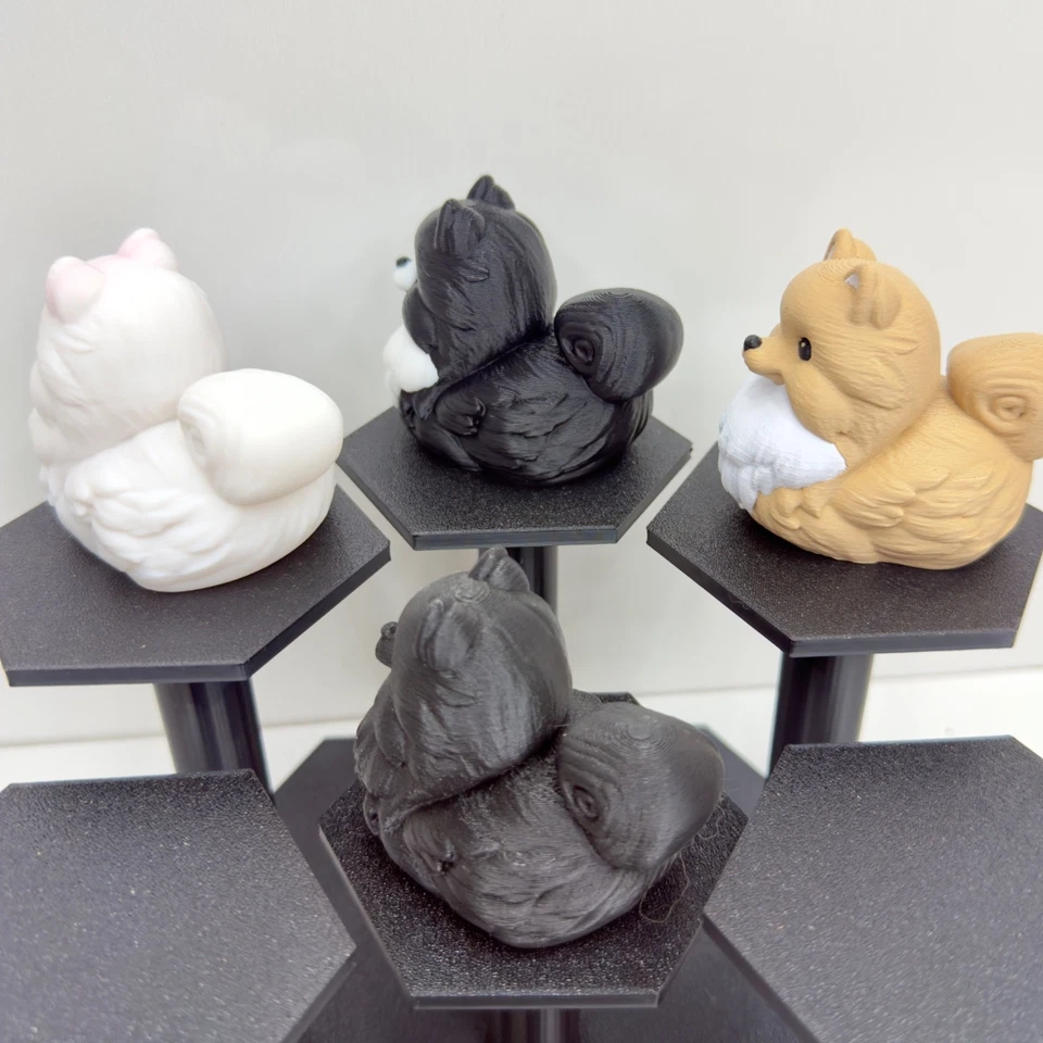 Figura Pato Pomerania | Negro, Blanco, Bicolor o Tostado | Jeep Dashboard Duck Foto 4 de 4