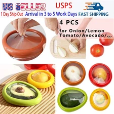 4X Silicone Fruit and Vegetable Storage Containers Set for Fridge Keep Fresh