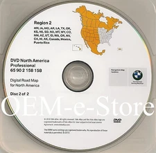 2007-2009 BMW X5 X6 M5 M6 5-Series GPS Navigation DVD WEST U.S Canada Map OEM
