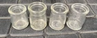 4 VTG Unbranded Mini Individual Clear Glass Cream Milk Creamers