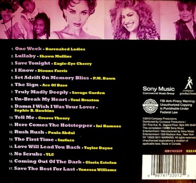 90s #1 Hits - ( CD - Sony Music Commercial Music Group / Sealed