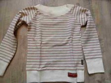 PAMPOLINA beau sweat rayé pailleté crème taille 116 w.NEUF ST817