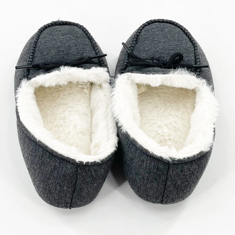 Target мальчика девочки искусственного меха подкладка мокасины тапочки туфли серый средний 2-3 a - Изображение 3 из 4