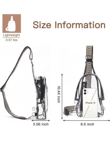 Clear Bag for Stadium Events, Clear Bag Purses for women Crossbody Transparen... - Picture 5 of 5