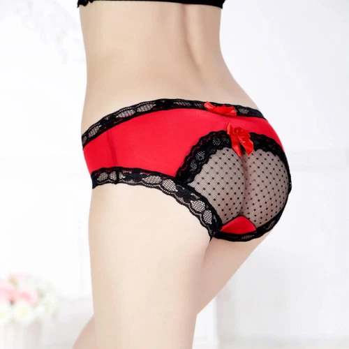 Sexy Mujer Ver A Través Ropa Interior de Encaje Dama Lencería Cheeky Transparente Bragas Calzoncillos - Imagen 7 de 25