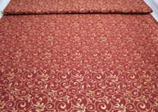 Brokat Goldbrokat Blumenornament Brokatstoff rot gold Barockstoff Dekostoff 