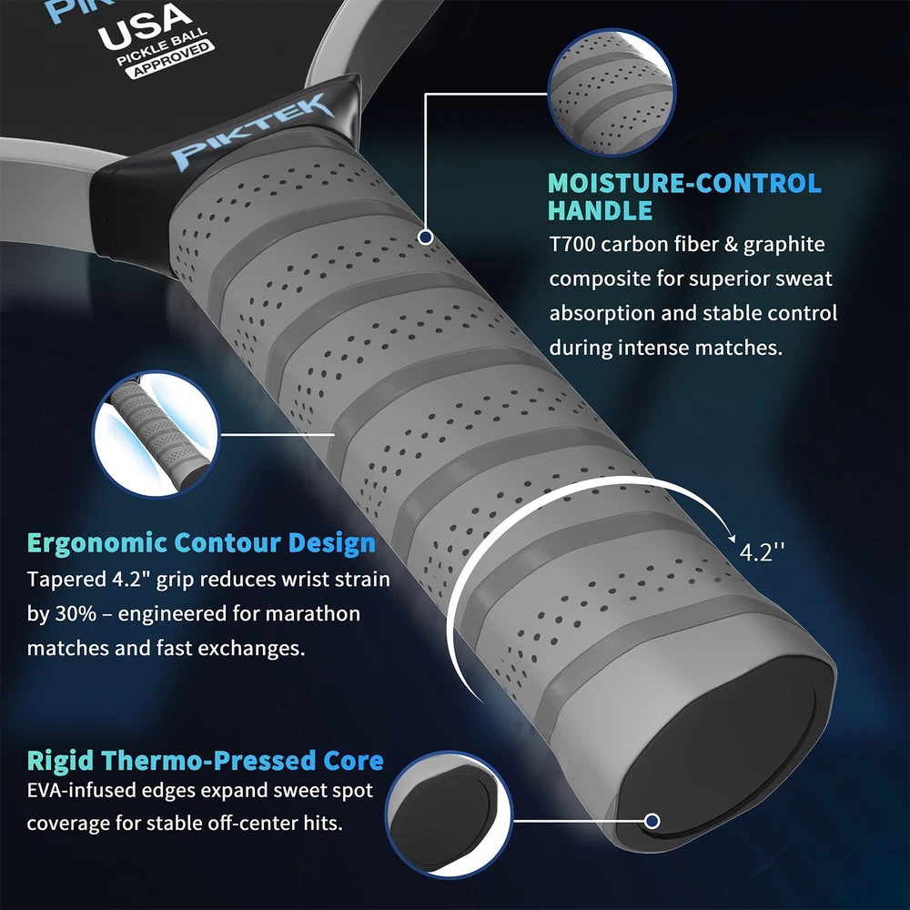 Premium T700 Carbon Fiber Pickleball Paddles Set - USAPA Approved for Men & Women Premium T700 Carbon Fiber Pickleball Paddles Set - USAPA Approved for Men & Women