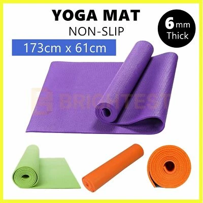 Exercise Mat EVA Yoga Mat Non-Slip Gym Fitness Pilates Workouts Durable Pad Mats - image 1 of 4