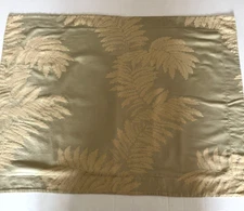 1 Standard Eddie Bauer Home Pillow Sham Olive Green & Gold Fern Design