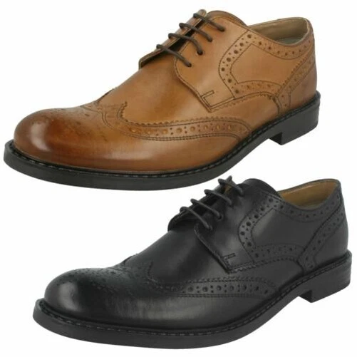 Herren Base London Abgerundeter Spitze Formell Schnürbar Leder Halbschuhe Haupt - Bild 1 von 1