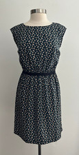 Ann Taylor Loft Cap Sleeve Leaf Print Dress sz Small