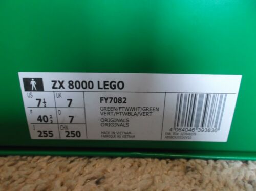 NEW - Adidas Originals END x LEGO ZX 8000 - Men's Size 7.5 - Green -  (FY7082)