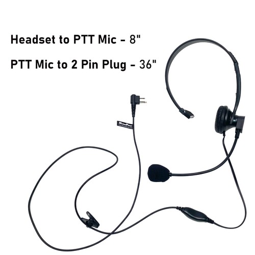 Zestaw słuchawkowy PTT VOX Boom Mic Słuchawki do radia 2-drożnego MOTOROLA CP200 GP88 - Zdjęcie 6 z 9