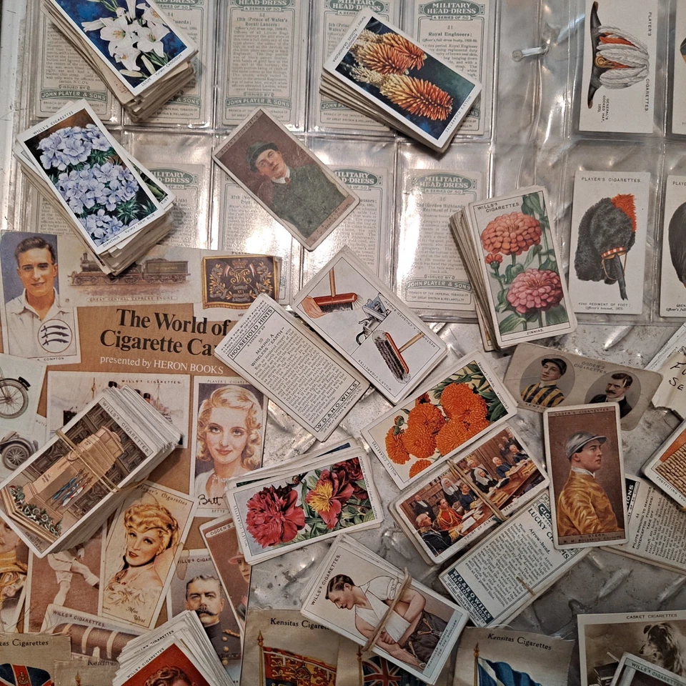 Antique - Vintage Large Lot Mixed Cigarette Cards - Some silk WW1 Post Cards Etc - Image 3 of 4