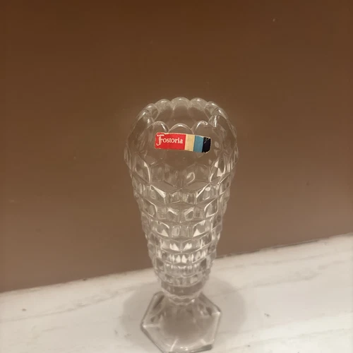 Fostoria American 7” Footed Bud Vase Cupped