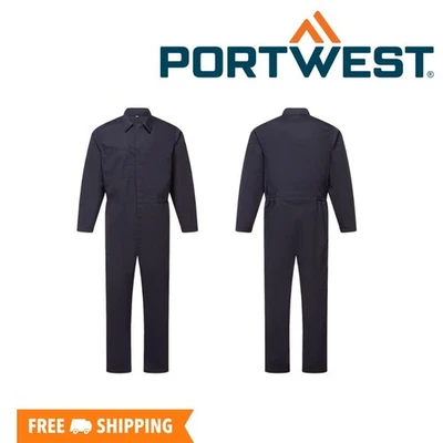 Portwest Herren Arbeitslatzhose Navy Boilersuit Overalls Coveralls ES999 - Bild 1 von 4
