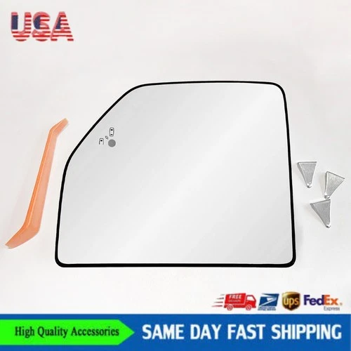 Driver Side Mirror Glass Blind Spot Heat For Ford F250 F350 F450 F550 2017-2022