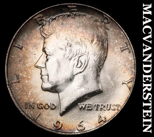 1964 Silver Kennedy Half Dollar - Choice Gem Brilliant Unc  Lustrous  #i7685