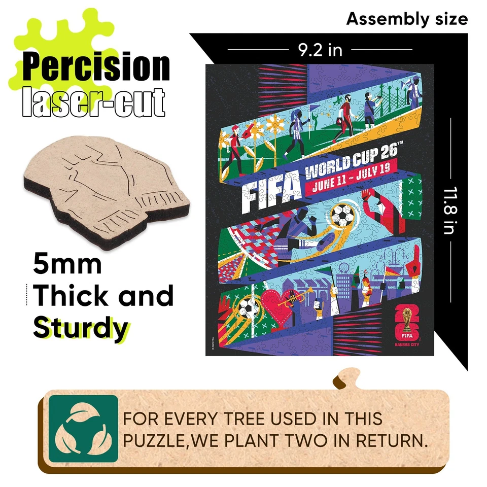 Rompecabezas de 200 piezas con licencia oficial Copa Mundial de la FIFA 26™ | Kansas City Arts Foto 4 de 4