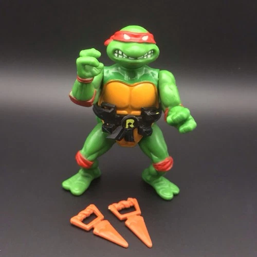 Vintage TMNT 1988 Hard Head Raphael Action Figure