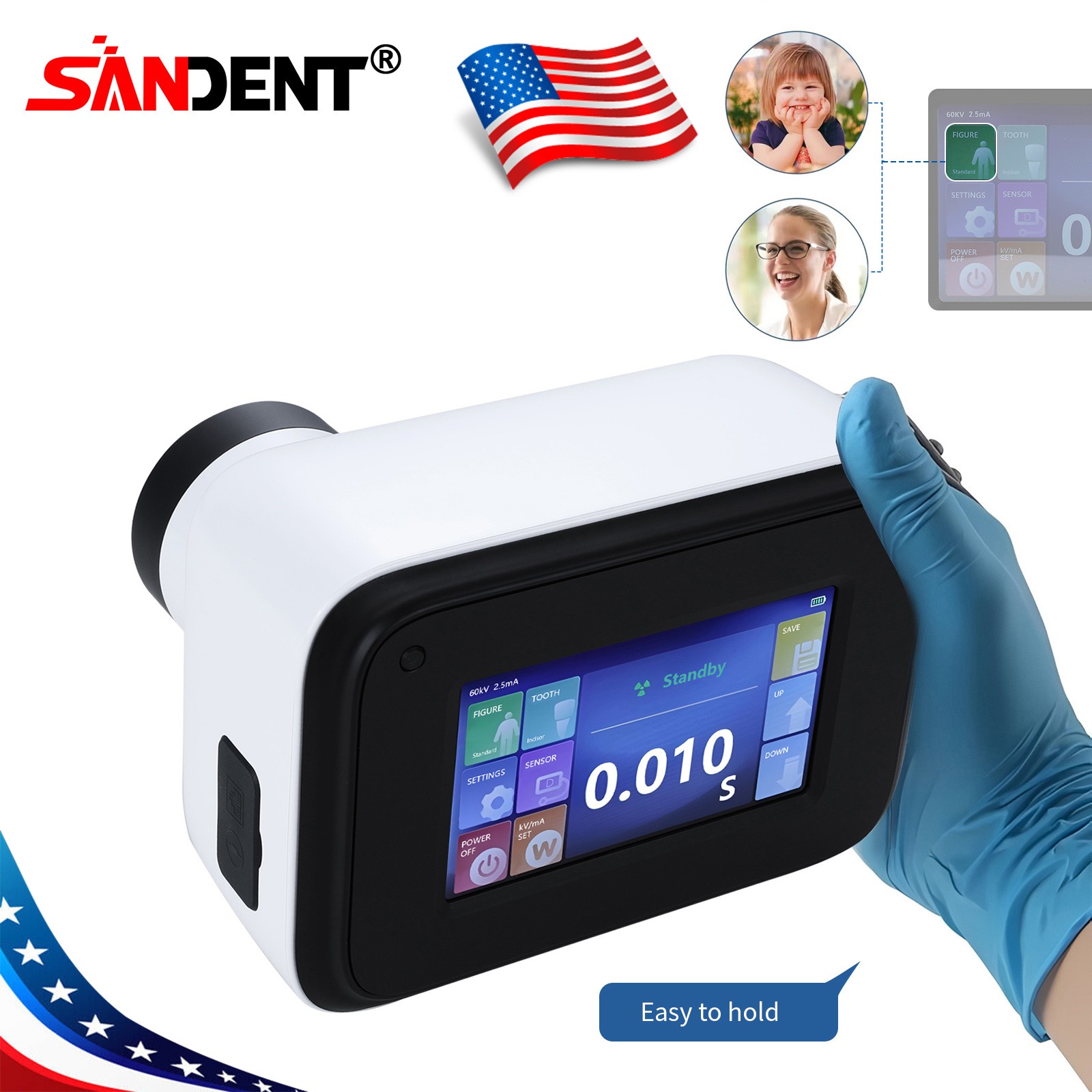 Portable Dental X Mobile Ray Machine Digital Unit High Frequency with Shield