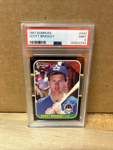 1987 Donruss Baseball Scott Bradley #440 PSA 9