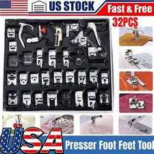 32/42Pcs Sewing Machine Presser Foot Feet Tool Kit For Brother Singer Domestic