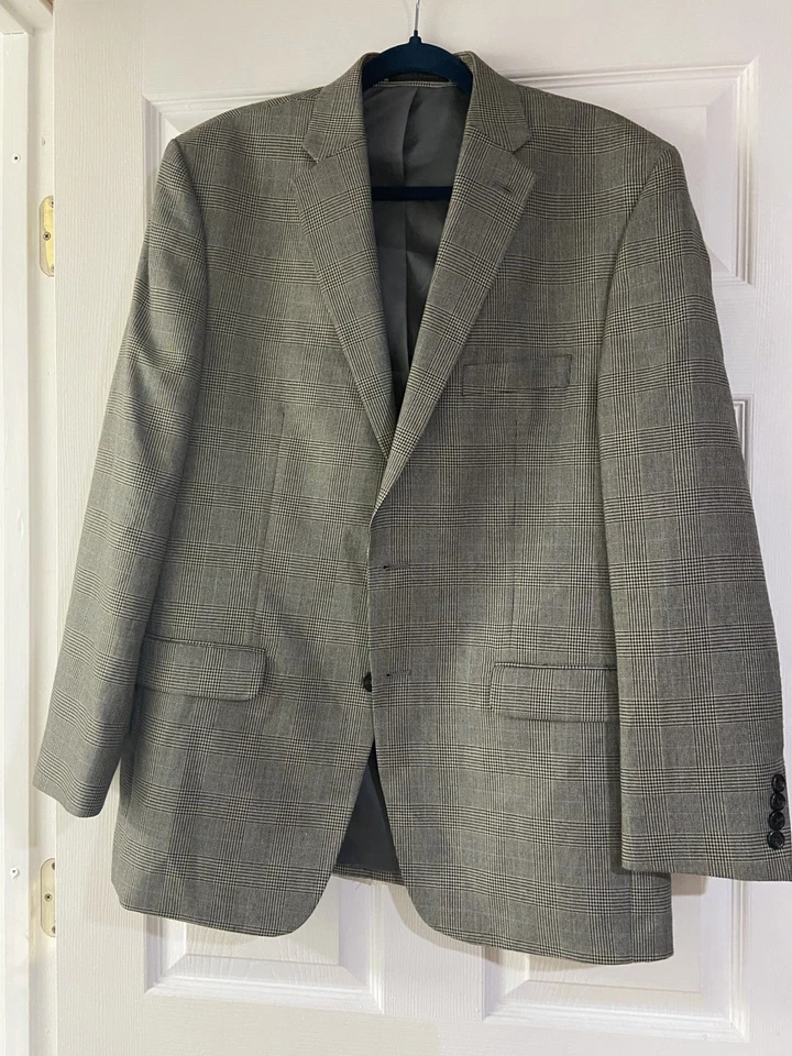 Chaps Ralph Lauren мужской серый 42R Blazer спортивное пальто костюм куртка Glen клетку - Изображение 2 из 4