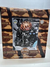 Harley Davidson On Fire Leather Jacket Cookie Jar Vandor 1998 Ltd Ed Motorcycles