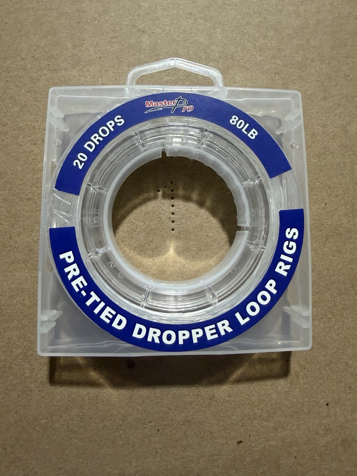 80 lb Pre-Tied Dropper Loop Rigs. Fishing Line Spool. 20 Dro