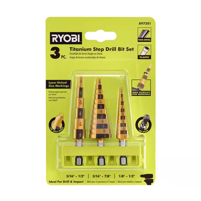 Step Drill Bit Set (3-Pieces)