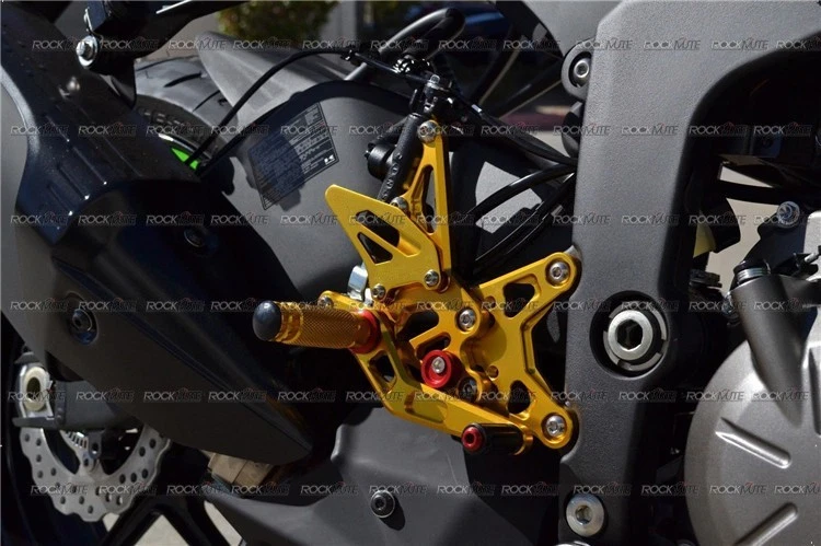 Juego trasero para KAWASAKI NINJA ZX6R 09-25 reposapiés freno palanca de cambios pedal CNC Foto 3 de 4