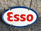 Vintage Esso Oval Logo Gasoline Porcelain Gas Oil Sign