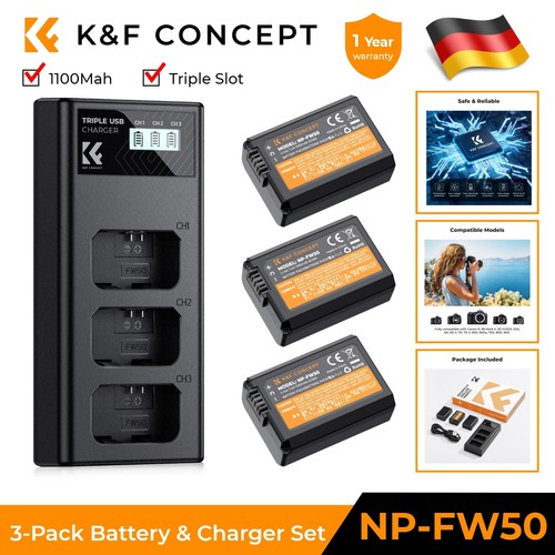 K&F Concept NP-FW50 z wyświetlaczem LED Podwójne gniazdo Aparat Akumulator Ładowarka do Sony - Zdjęcie 27 z 27