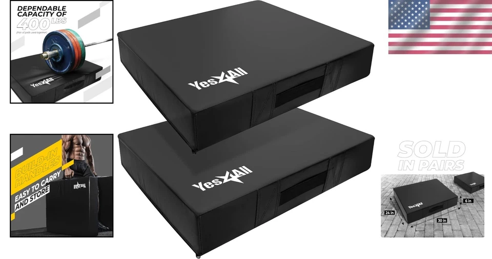 Powerlifting Essential - 30x24in Drop Pads with PVC Cover for Safe Weight Drops - Image 2 of 4