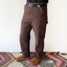 90s Vintage Carhartt Single Knee Overdyed Painter Work Pants Trousers USA Made