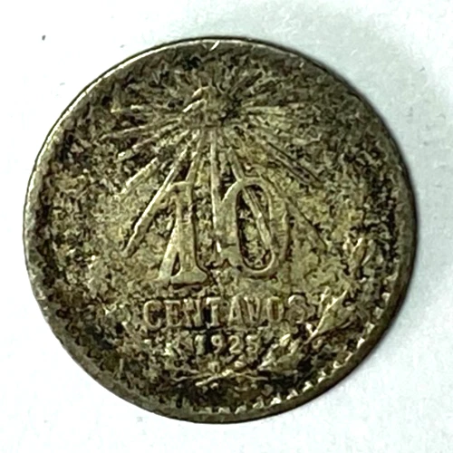 1925 Mexico 10 Centavos Silver — photo from the most recent tracked eBay sale