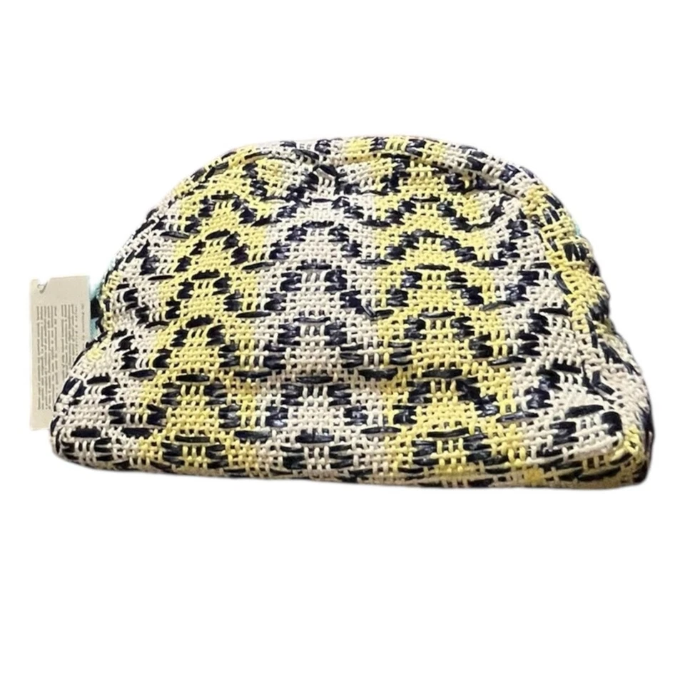 Maria La Rosa "Game" mini clutch wrist bag in Black and Yellow - Image 2 of 4